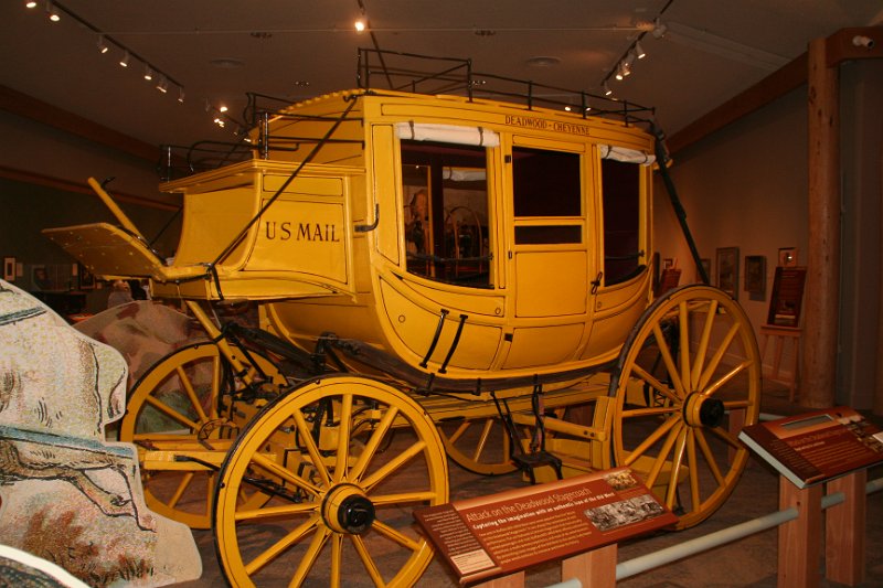 Trip (178).JPG - Buffalo Bill Center of the West - The stagecoach from the "Attack on the Deadwood Stagecoach ".  It was the centerpiece of Buffalo Bill's performances at his "Buffalo Bill's Wild West Show"